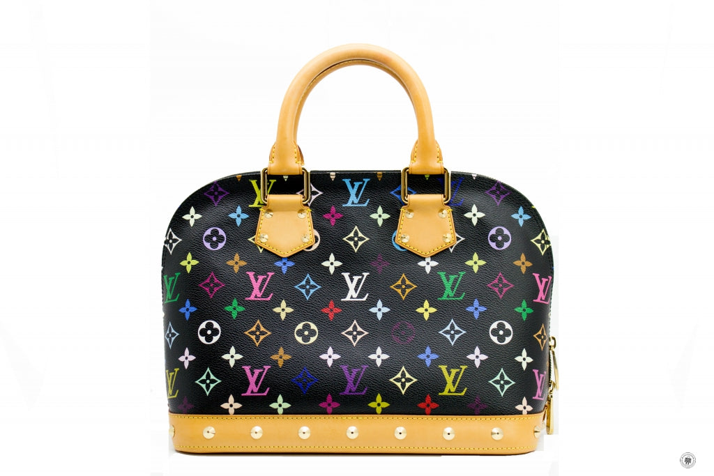Louis Vuitton Handbag Alma PM Black Multicolor Noir Monogram Multi