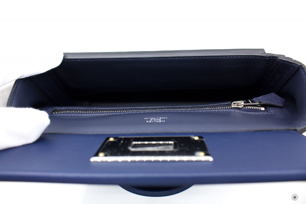 Hermes 24/24 Mini Blue Lin / CKJ7 Evercolor Shoulder Bags Phw – Italy  Station