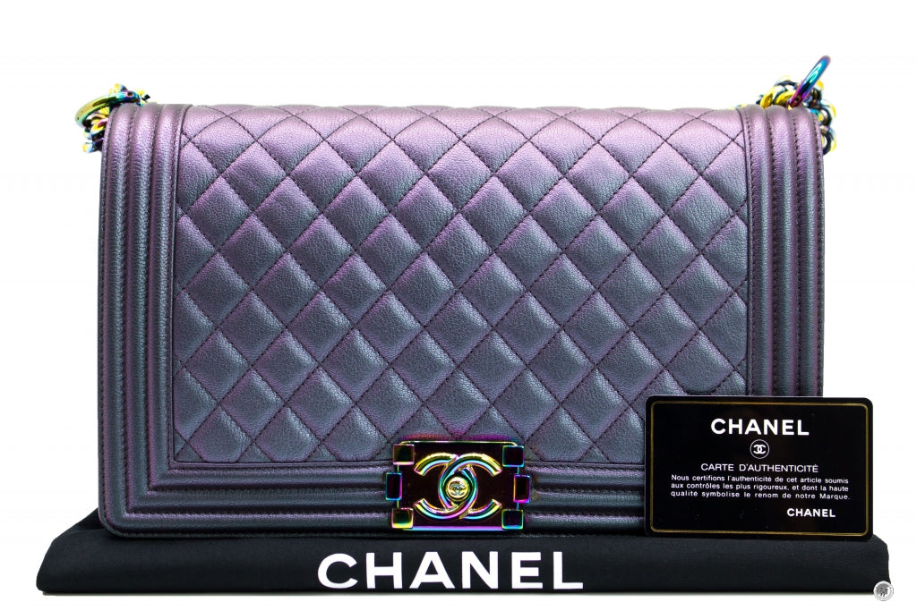 Chanel le boy iridescent hot sale