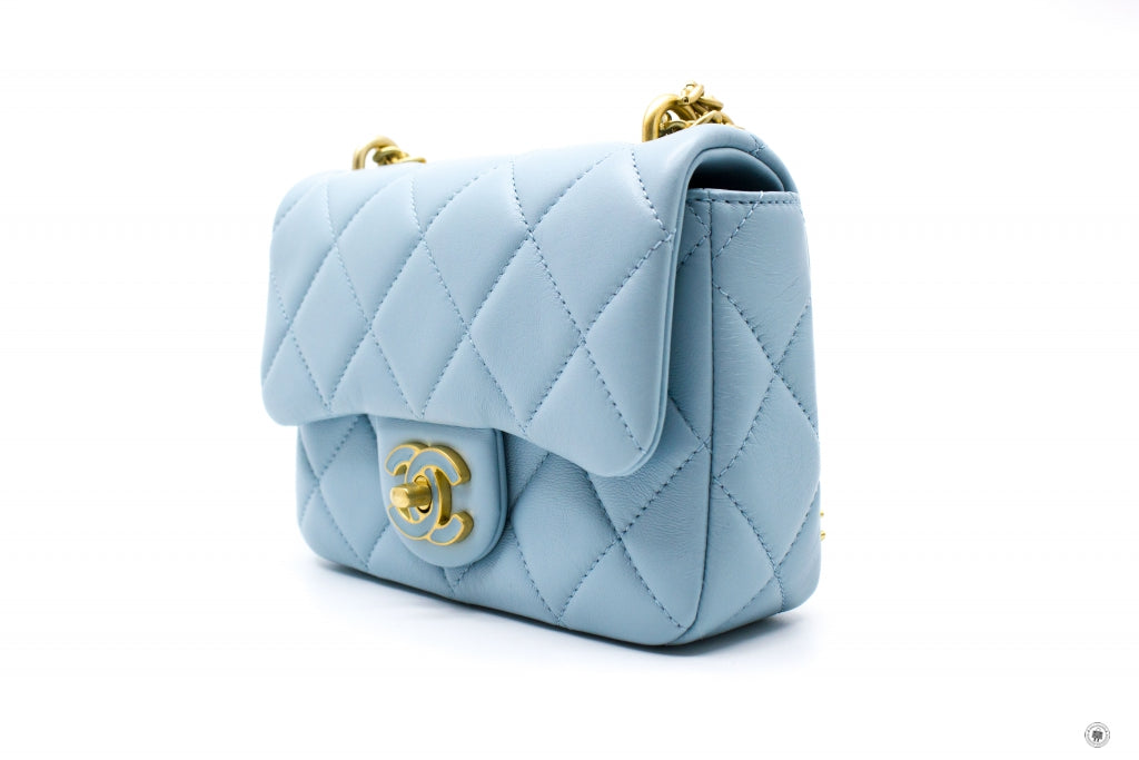 Chanel Mini Flap Bag With Enamel And Gold Tone Metal Baby – Italy Station