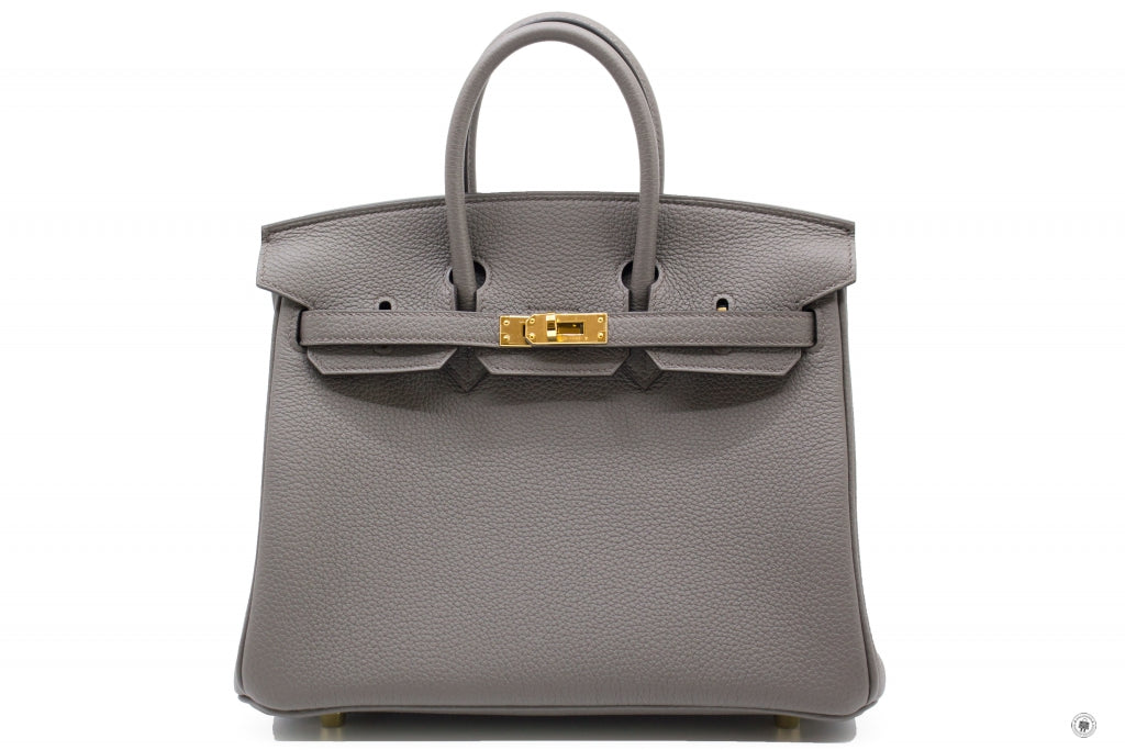 HERMES Galop Tote bag Evercolor Leather 2013 Etain (Gray)