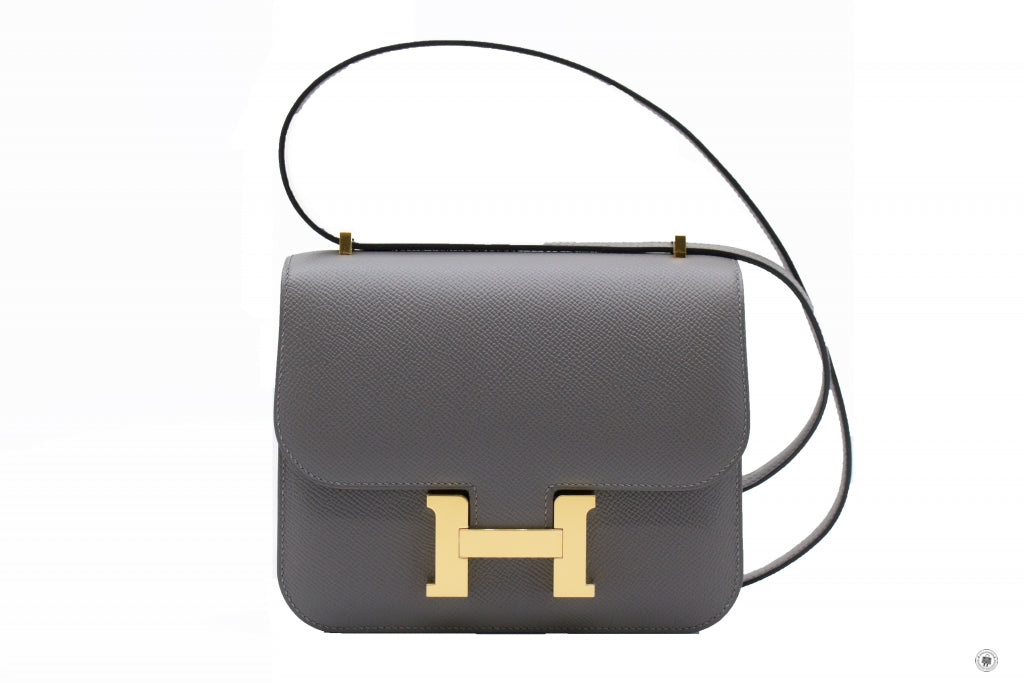 Hermes 056347 Mini Constance Gris Meyer / CC0L Epsom Shoulder Bags Ghw –  Italy Station