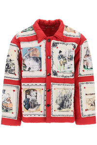 Bode storytime quilted jacket MRF23OW002 RED MULTI