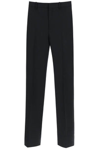 Off-white slim tailored pants with zippered ankle OMCO005S23FAB005 BLACK