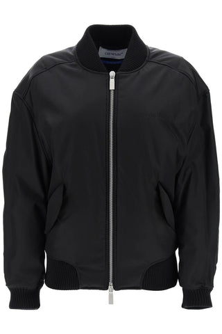 Off-white nylon twill bomber jacket OWEH028C99FAB001 BLACK BLACK