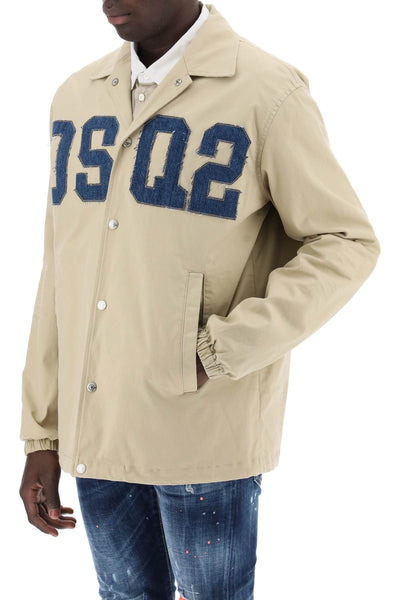 Dsquared2 cotton coach overshirt S71AN0530 S39021 STONE
