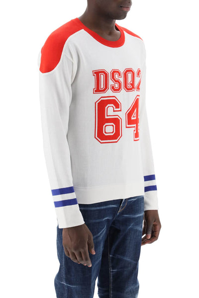 Dsquared2 dsq2 64 football sweater S74HA1392 S18433 WHITE