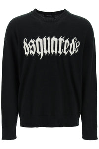 Dsquared2 gothic logo sweater S74HA1416 S18469 BLACK WHITE