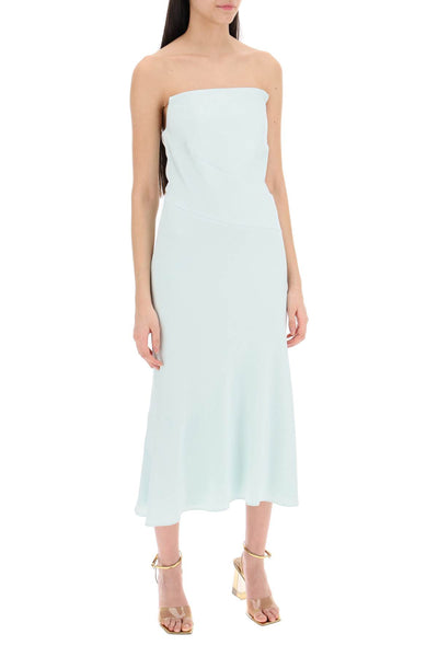 strapless midi dress without 002M GREEN