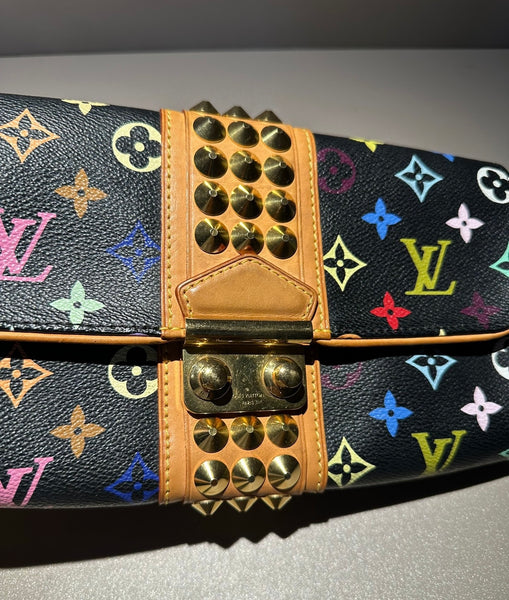 Paris Station Louis vuitton black multicolor monogram courtney clutch | Italystation.com - Shop Now at italystation.com