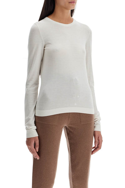 'cashmere and silk blend sweater 0056 BIANCO