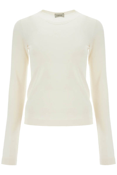 'cashmere and silk blend sweater 0056 BIANCO