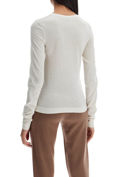 'cashmere and silk blend sweater 0056 BIANCO