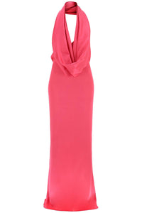 maxi gown with built-in hood 02PSLD107 02281 PINK