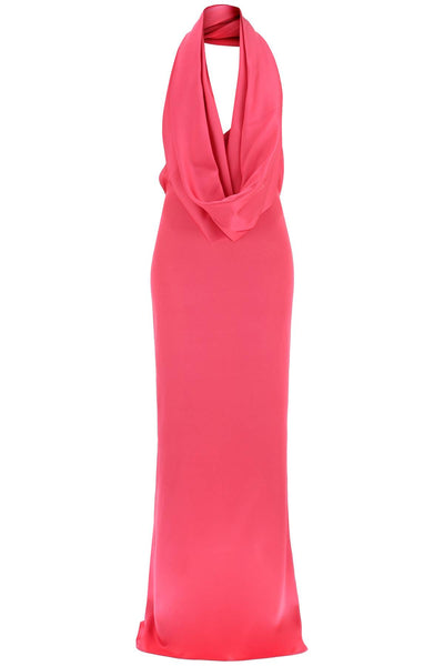 maxi gown with built-in hood 02PSLD107 02281 PINK