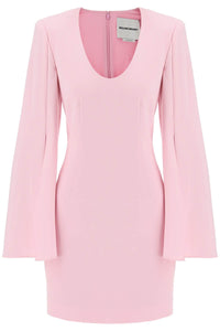 mini dress with cape sleeves 057S PINK