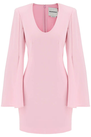 mini dress with cape sleeves 057S PINK