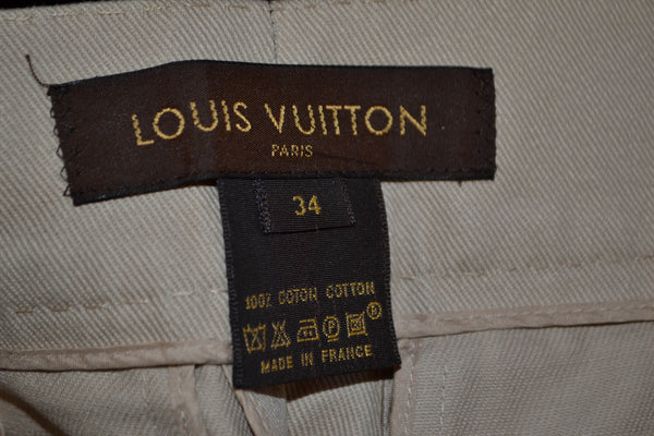 Louis Vuitton Beige Cotton Womens Pants Size 34