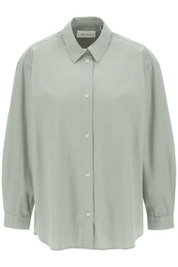 "oversized organic cotton edgar shirt 10001 24085 GOTS DUSTY GREEN