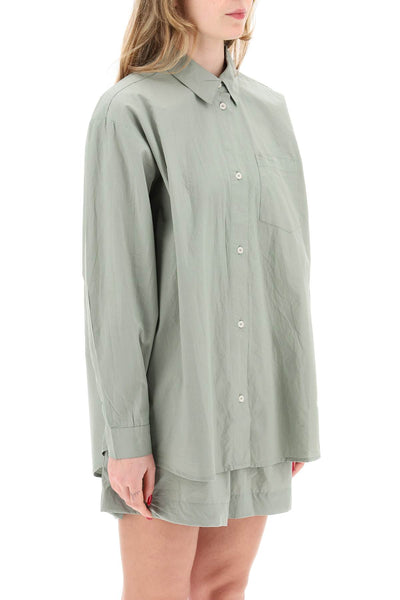 "oversized organic cotton edgar shirt 10001 24085 GOTS DUSTY GREEN