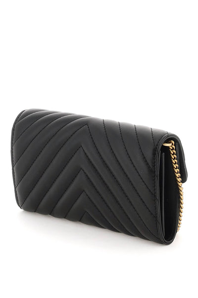 love bag chevron crossbody bag 100062 A0GK NERO-ANTIQUE GOLD