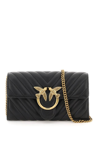 love bag chevron crossbody bag 100062 A0GK NERO-ANTIQUE GOLD