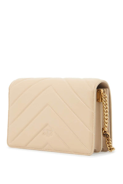 love click big chevron bag 100063 A136 BEIGE-GRIGIO FUMO-ANTIQUE GOLD