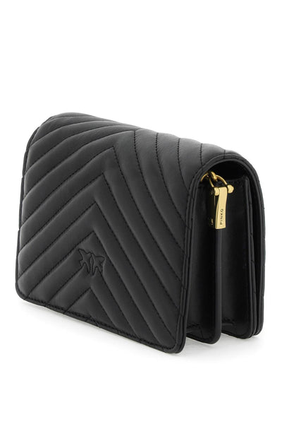 love click mini chevron bag 100067 A0GK NERO-ANTIQUE GOLD