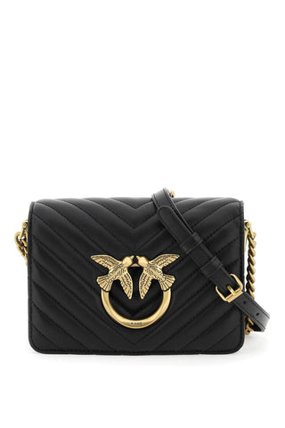 love click mini chevron bag 100067 A0GK NERO-ANTIQUE GOLD