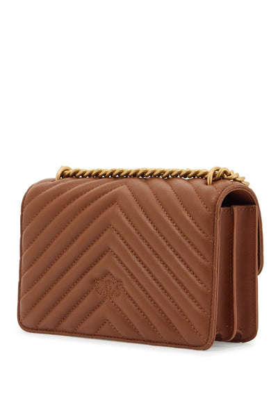 mini love bag one chevron 100074 A0GK CUOIO-ANTIQUE GOLD