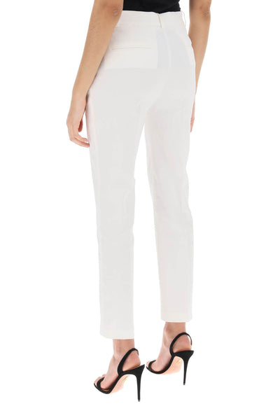 bello cigarette pants 100155 A0IM BIANCO SETA