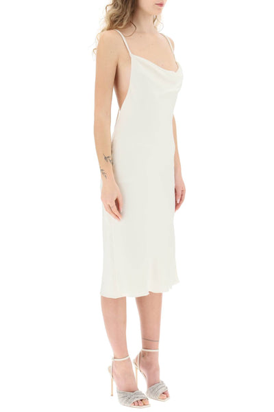 responsible satin midi dress 100156857 EGRET