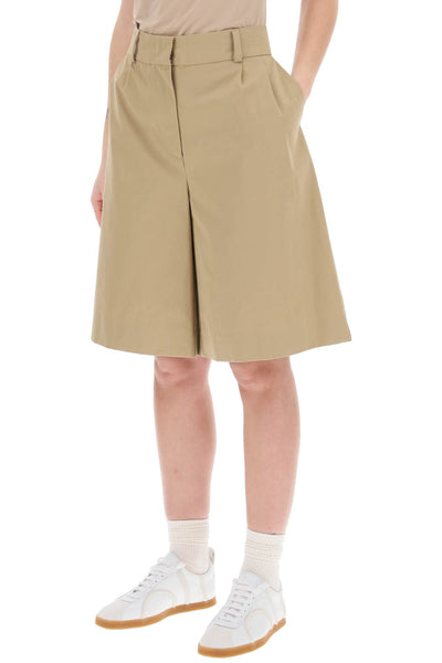 "organic cotton jane bermuda shorts 10019 24023 DARK BEIGE