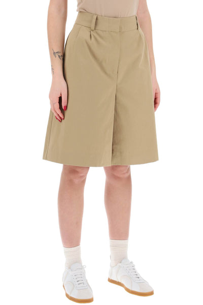 "organic cotton jane bermuda shorts 10019 24023 DARK BEIGE