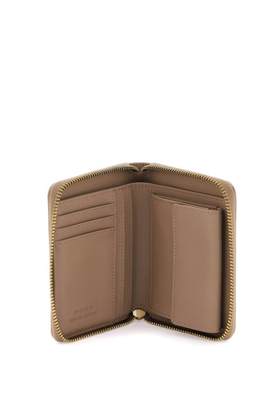 leather zip-around wallet 100249 A0F1 BISCOTTO ZENZERO ANTIQUE GOLD