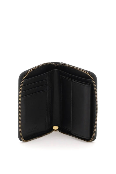 leather zip-around wallet 100249 A0F1 NERO ANTIQUE GOLD