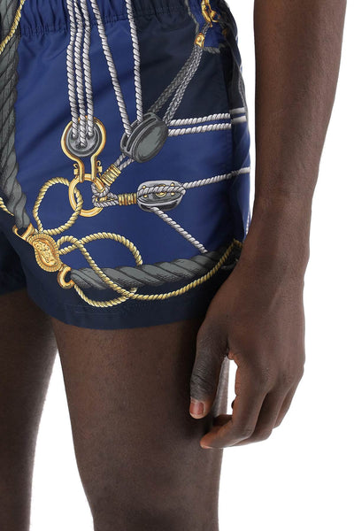 Versace swim trunks by versace 1002516 1A09913 BLUE GOLD