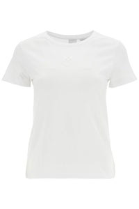 short-sleeved t-shirt with embroidery 100355 A227 BIANCO BRILL.