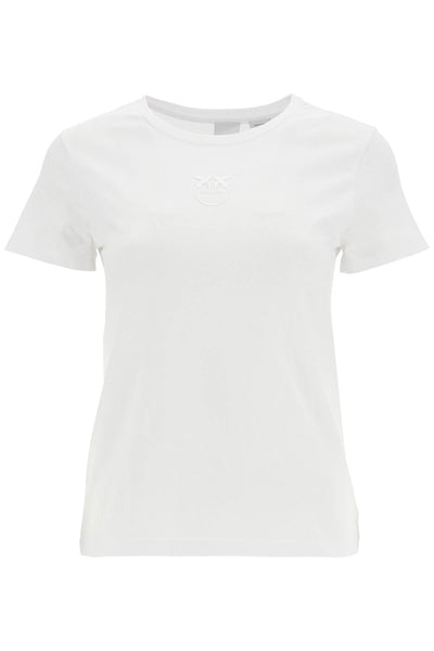 short-sleeved t-shirt with embroidery 100355 A227 BIANCO BRILL.