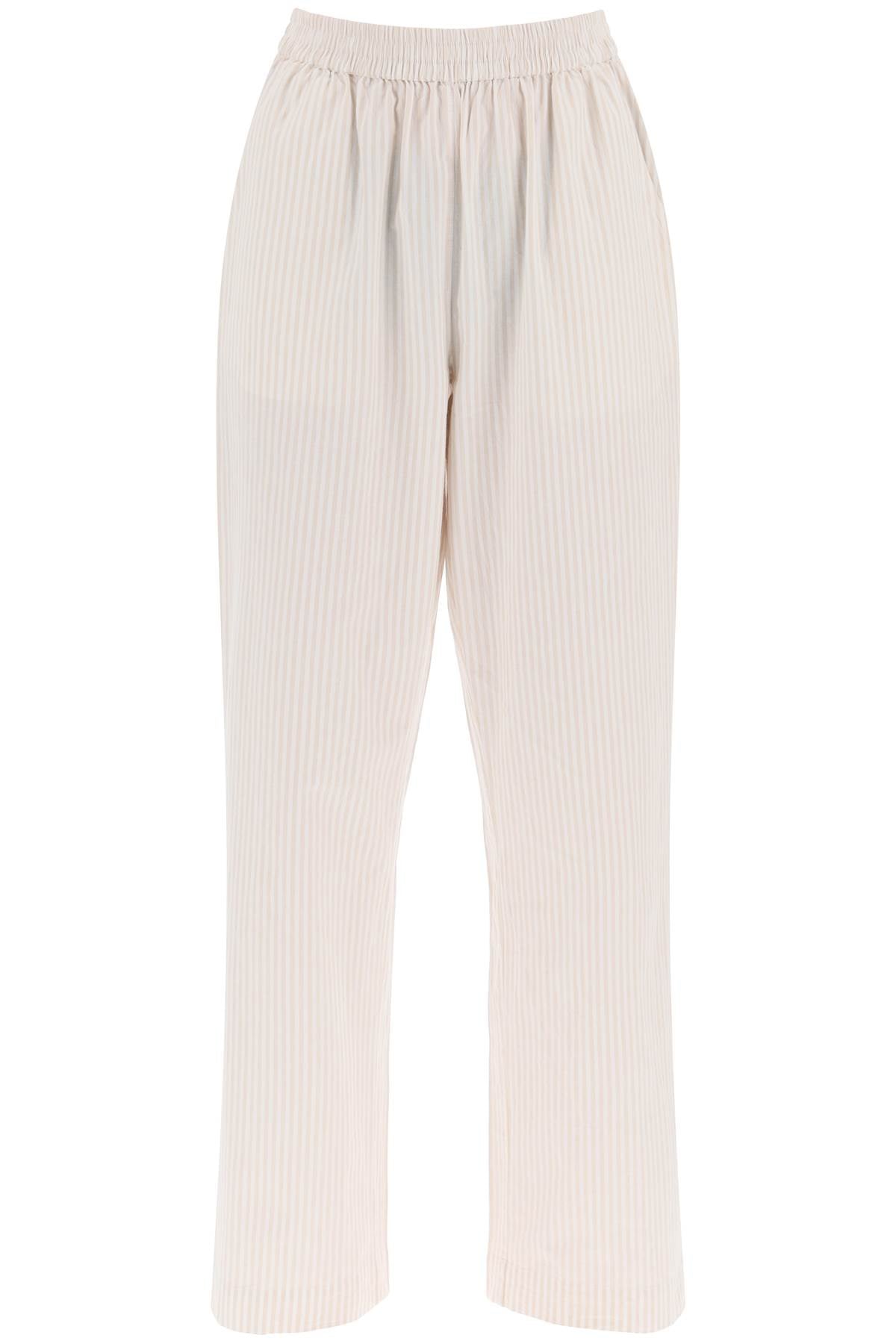 organic cotton striped claudia pants 10045 24119 GOTS BEIGE WHITE STRIPE