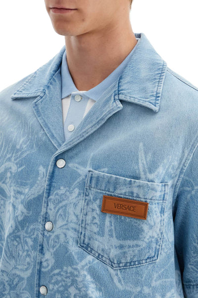 barocco sea denim shirt 1007836 1A11107 LIGHT BLUE