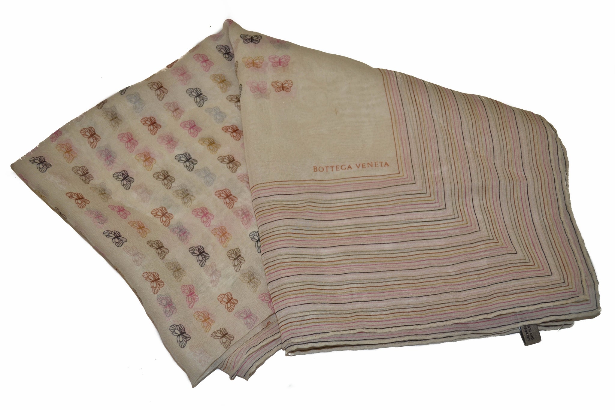 bottega veneta colorful butterfly 100% silk scarf | Shop Now at Italystation.com