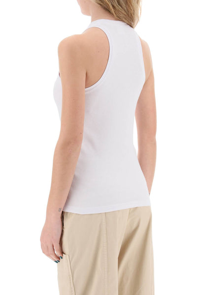 sleeveless top with 100822 A15E BIANCO BRILLANTE