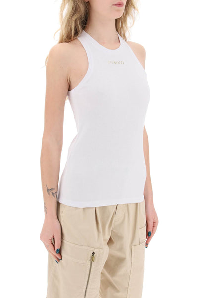 sleeveless top with 100822 A15E BIANCO BRILLANTE