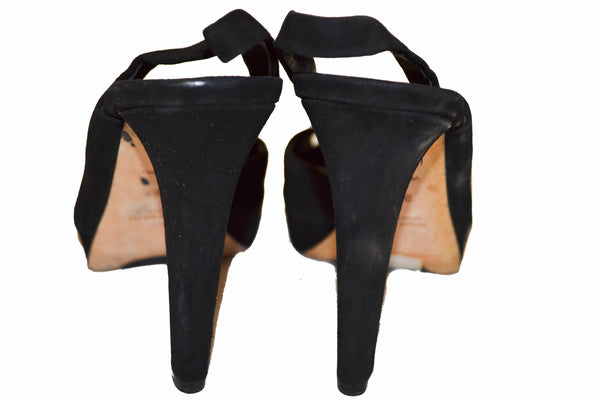 Miu Miu Black Suede Leather Pumps Shoes - Size 37.5