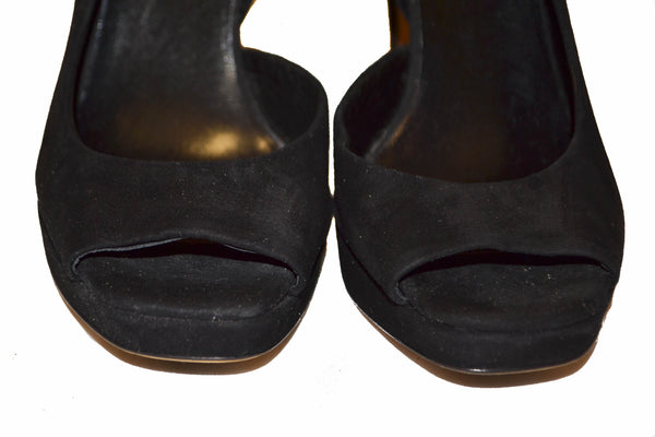 Miu Miu Black Suede Leather Pumps Shoes - Size 37.5