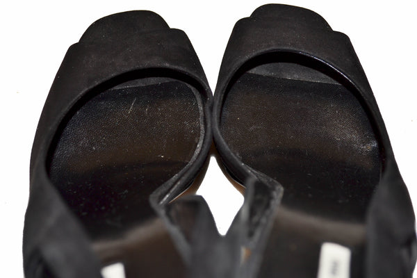Miu Miu Black Suede Leather Pumps Shoes - Size 37.5