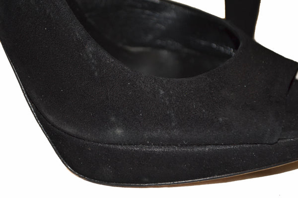 Miu Miu Black Suede Leather Pumps Shoes - Size 37.5