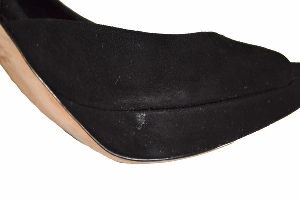 Miu Miu Black Suede Leather Pumps Shoes - Size 37.5