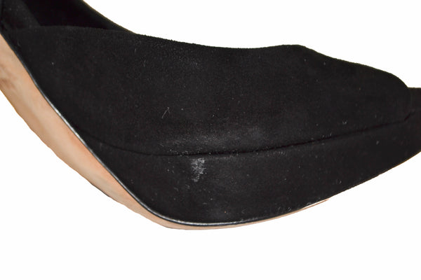 Authentic miu miu black suede leather pumps shoes - size 37.5 | Shop Now at Italystation.com